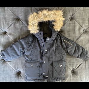 Baby Gap winter coat with fur trim hood